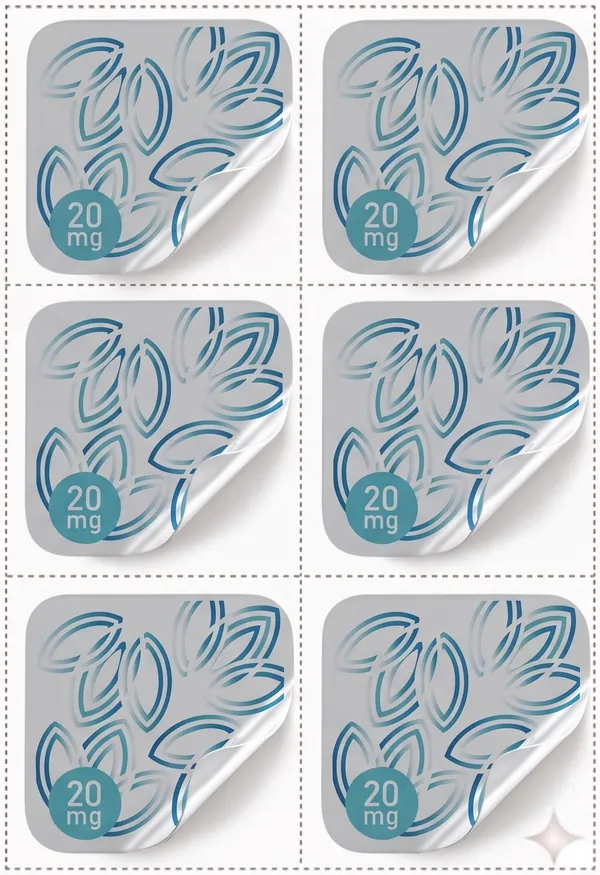 CBD 20mg — sheet of patches