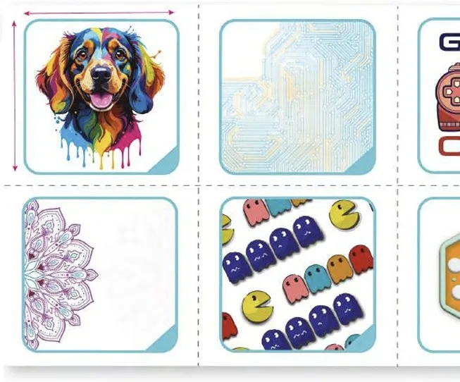 Sheet of custom patch designs
